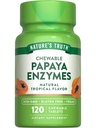 Nature's Truth Papaya Enzyme Chewable Tablets | 120 Count | Vegan, Non-GMO & Gluten Free Supplement for Digestion | Natural Tropical Flavor