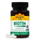 Country Life - Βιοτίνη Υψηλής Ικανότητας, 5 mg - 60 Vegan Κάψουλες