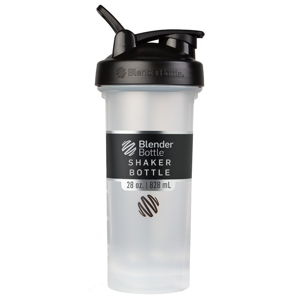 BlenderBottle Classic V2 Shaker μπουκάλι Ιδανικό για πρωτεϊνικές ανακινήσεις και προ προπόνηση, 28-Ounce, σαφές / μαύρο