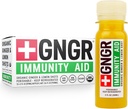 +GNGR Immunity Aid Organic Ginger, Lemon & Honey Shot - Παγωμένα σφηνάκια Ginger με Echinacea, χυμό λεμονιού, Μέλι, Ψευδάργυρος & Βιταμίνη D3, Ανοσοποιητική & Digestive Υποστήριξη 2 fl oz (Pack of 12)