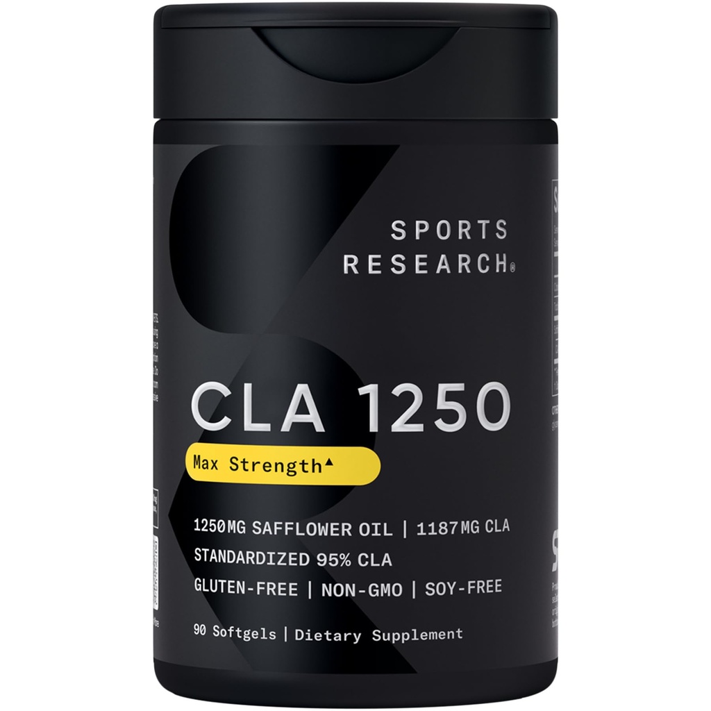 Αθλητική Έρευνα CLA - 1250mg με Ενεργό Συζευγμένο Λινελαϊκό οξύ για άνδρες και γυναίκες 