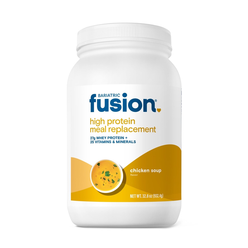 Bariatric Fusion Chicken Soup Meal Replacement 27g Protein Powder, 21 Serving Tub for Bariatric Surgery Patients Including Gastric Bypass and Sleeve Gastrectomy - No Gluten, Aspartame or Sugar