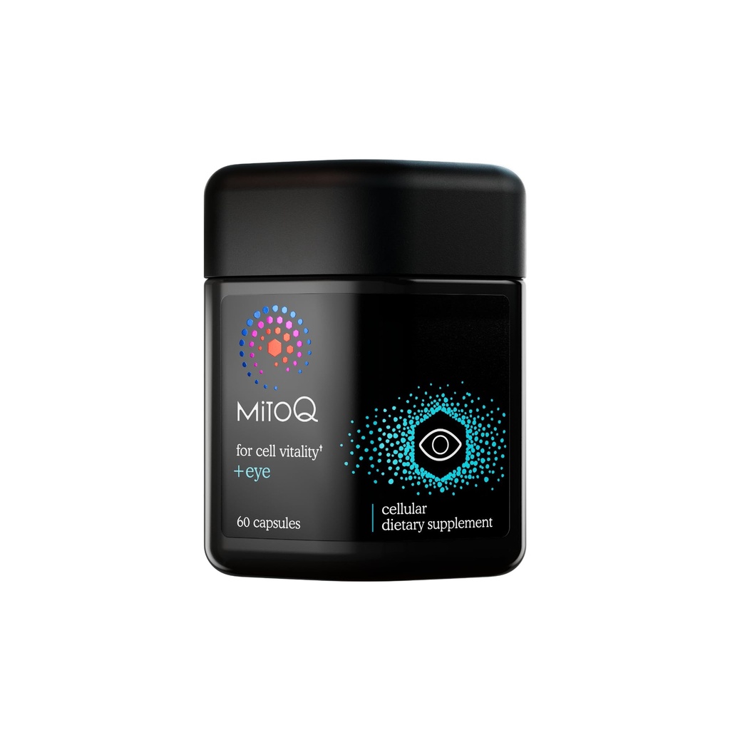 MitoQ + Eye Advanced CoQ10 Antioxidant - Περιέχει Mitoquinol Mesylate, Lutein, Zeaxanthin, Bilberry, Maritime Pine Bark - Υποστηρίζει την υγεία των ματιών, Blue Light Filtration & Cell Vitality (60 Κάψουλες)