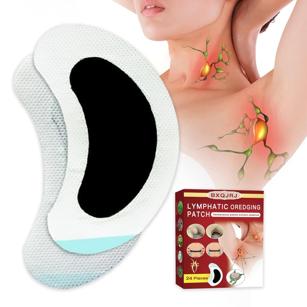24Pcs/Box βοτανικοί κόμβοι Lymph Patch, Lymphatic Strainage Patch/Patches, Herbal Lymphatic Drainage Care Patch, Neck Lymph Nodes Patch, Lymphatic Massage για άνδρες και γυναίκες
