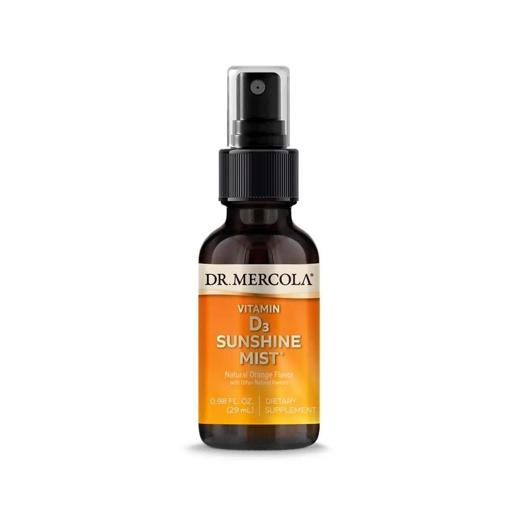 Δρ. Mercola Βιταμίνη D3 Sunshine Mist - Υποστηρίζει την Ανοσοποιητική & Κοινή Υγεία - 5000 IU ανά υπηρεσία - Μη ΓΤΟ, Χωρίς Γλουτένη & Χωρίς Σόγια - 0.98 fl oz (38 Servings)