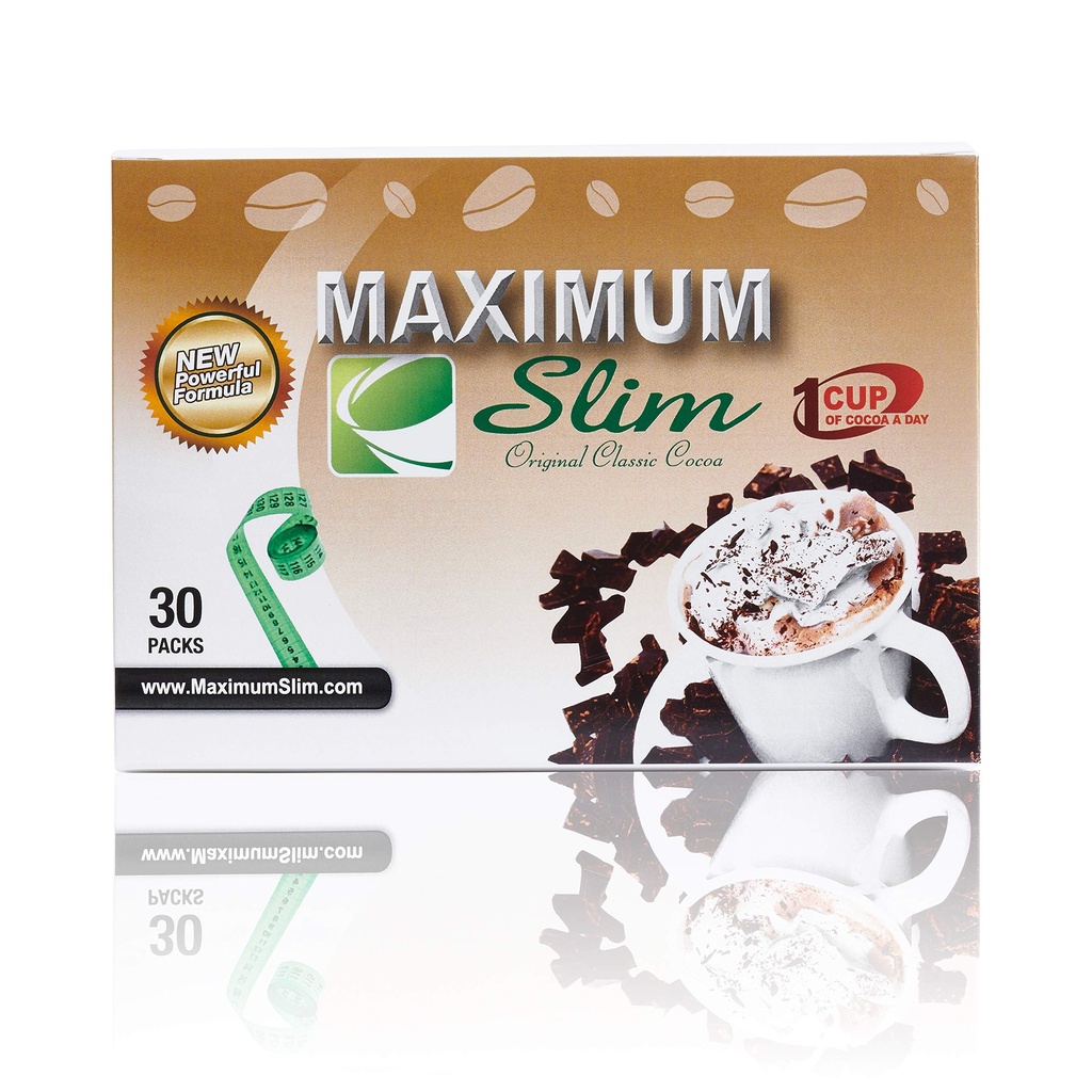 Maximum Slim Premium Instant Cocoa – Κρέμα, Delicious 4-σε-1 Formula με φυσικά εκχυλίσματα βοτάνων για ενέργεια & ζωτικότητα, μέγιστη ικανοποίηση και γεύση.
