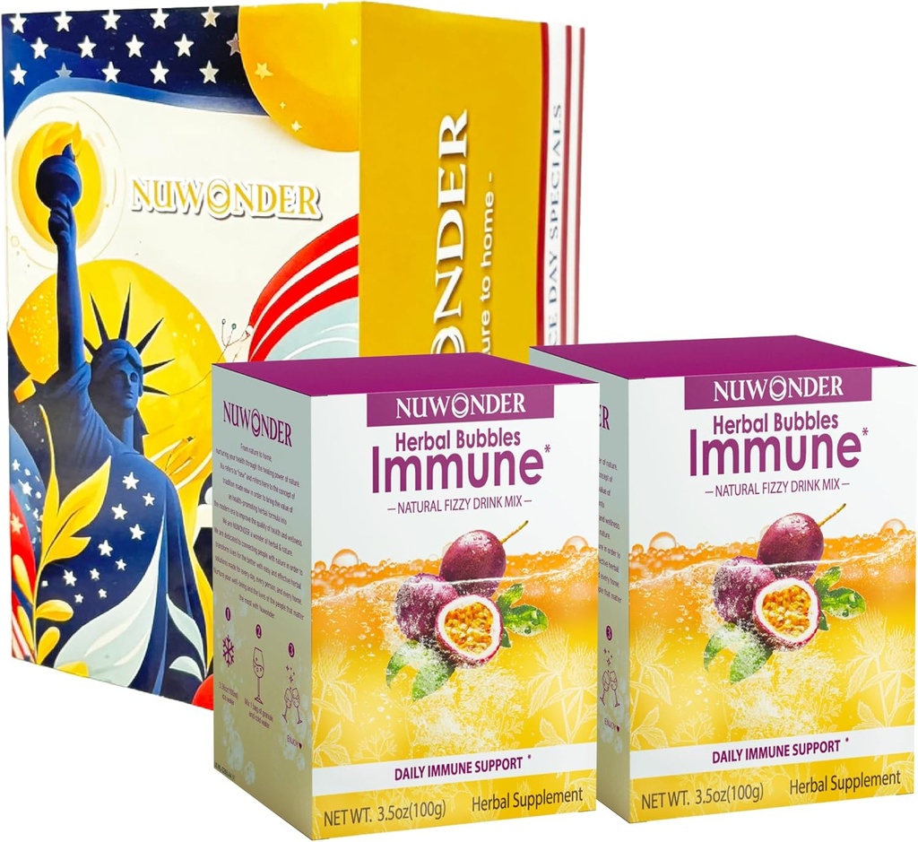 Immune Booster Fizzy Drink Mix Herbal Supplement Made with Astragalus, Ginger, Jujube, Atratylodes, Πάθος Φρούτα, Όχι Τεχνητό, 10 συσκευασίες (2 κουτιά)