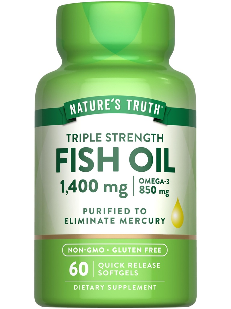 Nature's Truth Triple Strength Fish Oil Softgels 