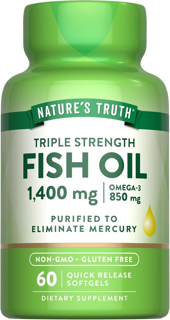 Nature's Truth Triple Strength Fish Oil Softgels 
