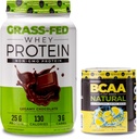 Nutrology Grass Fed Whey Protein Powder, Υποστηρίζει Lean αποκατάσταση μυών & απόδοση, κρεμώδη γεύση σοκολάτας (28 εξυπηρετεί) BCAA Natural, Λεμονάδα Γεύση (30 υπηρεσίες)