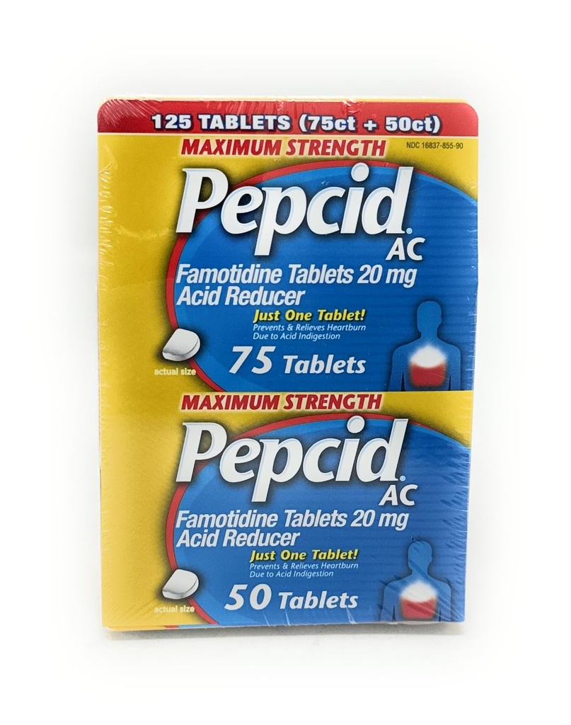 Pepcid AC Acid Reducer Maximum Strength - 125 Tablets