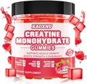 Creatine Monohydrate Gummies for Men & Women 120 CT - 5000mg Creatine Monohydrate per Serving - Ζάχαρη Δωρεάν Μασώμενο Creatine for Muscle Strength, Mus Builder, Energy Boost (Raspberry Flavor)
