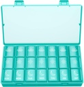 BUG HULL Weekly Pill Organizer 3X a Day, Daily 7 Day Medicine Pill Organizer 3 Times a Day, Travel Pill Case Container for Vitamins, Supplements