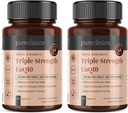 Pureclinica Fermented CoQ10 300mg x 180 δισκία (2 φιάλες των 90 δισκίων) - 6 μήνες προσφοράς. Μη ΓΤΟ, βαθμός USP. με προσθήκη βιταμίνης C & Black Pepper Extract για απορρόφηση.