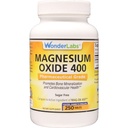 Wonder Labs Magnesium Oxide 400, 483mg of Magnesium Oxide Pharmaceutical Grade** Compare to MAG-OX 400 ® - 250 Tablets