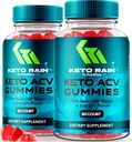 NutraRize (Pack of 2 Keto Rain ACV Gummies for Weight Loss, Official KetoRain Keto+ACV) Gummy, όλα τα φυσικά μηλίτη μηλίτη ξύσμα για υποστήριξη Digestion, Premium και εύκολο να μασήσει Gomitas (120 Gummies)