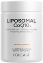 Codeage Liposomal CoQ10 Supplement - 125 mg Συνένζυμο Q10 με Ισομερή Βιταμίνης Ε Τοκοφερόλες - 2- Μήνας Προμήθεια - 1 Κάψουλα Ανά Σερβίρισμα - Λιποσωμική Παράδοση - Vegan, Μη ΓΤΟ, Χωρίς Γλουτένη - 60 Κάψουλες