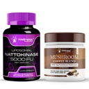 WELLNESS LABSRX Nattokinase Supplement Capsules - Mushroom Coffee Blend | Bundle