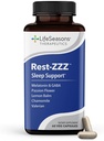 LifeSeasons Rest-ZZZ - Natural Sleep support Supplement - Fall Asleep & Stay Asleep - Ηρεμεί το νευρικό σύστημα - Ευκολία μυϊκή ένταση & ανησυχία - Χαμηλή δόση μελατονίνης GABA & χαμομήλι - 60 κάψουλες