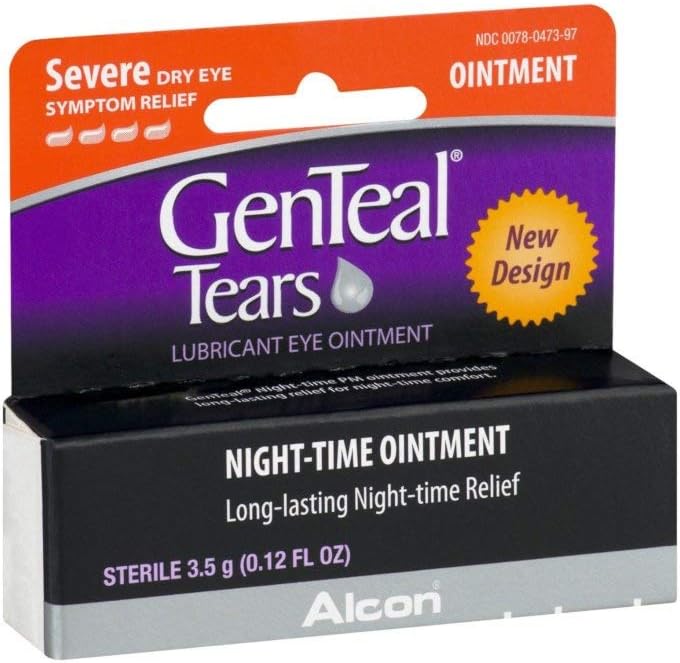 Genteal Pm Dry Eye Relief Σοβαρή Νυχτερινή Αλοιφή .12 fl oz (4 Pack)