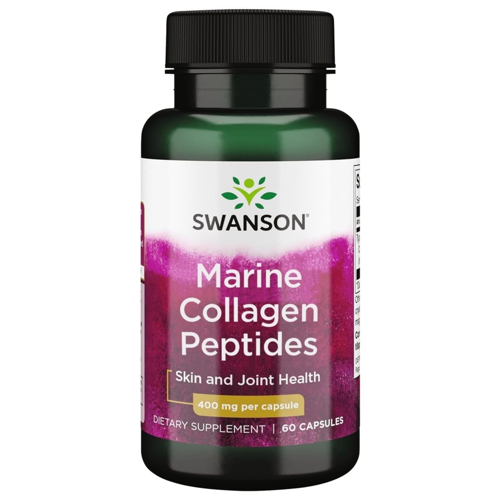 Swanson Hydrolyzed Fish Collagen Τύπος I 400 Milligrams 60 Κάψουλες