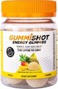 GummiShot Energy Gummies, 1125 mg με βάση το φυτό Caffeine Chews ανά φιάλη, Long Lasting Energy Boosters, Tropical (15ct)