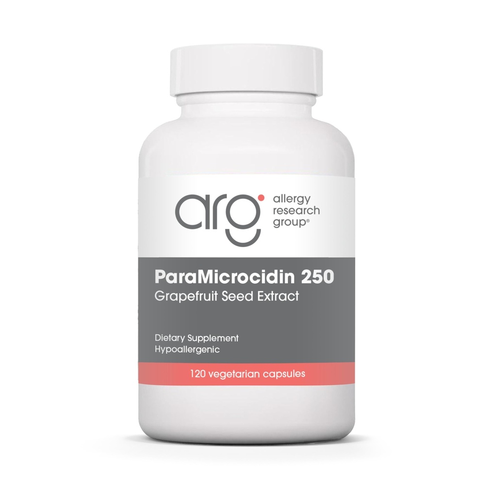 Ομάδα Έρευνας Αλλεργίας ParaMicrocidin 250 συμπλήρωμα - Grapefruit Seed Extract 500mg, Υποστηρίζει τη μεταβολική λειτουργία, Μόλυνση Δωρεάν, Χορτοφαγικές κάψουλες - 120 Count