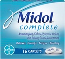 Midol Complete Caplets - 16 Caplets, Συσκευασία των 3