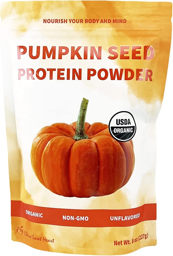 Cherie Sweet Heart Pumpkin Seed Protein Powder 8 oz, 100% μη ΓΤΟ, Γαλακτοκομική, Κετο-φιλική, χωρίς γλουτένη, χωρίς σόγια, φυτικής προέλευσης πρωτεΐνη