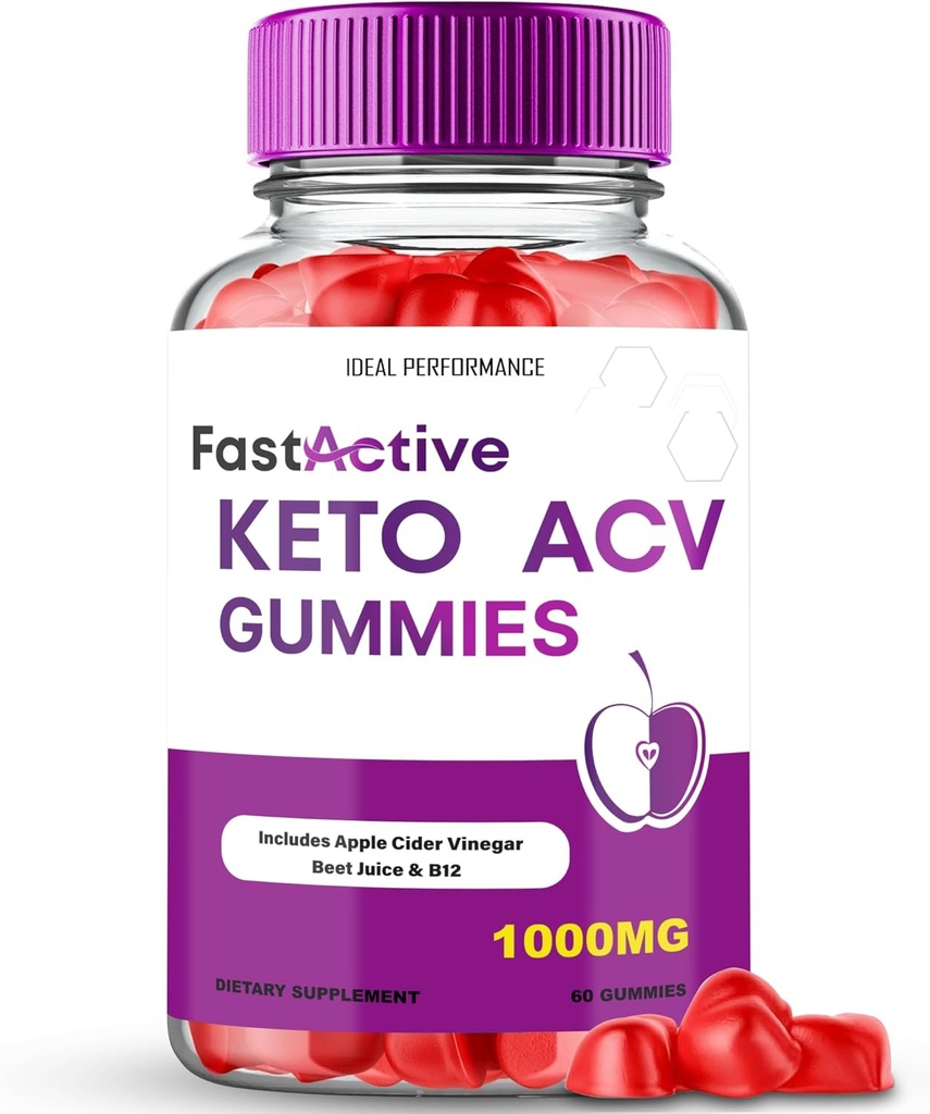 Γρήγορη ενεργό Keto + Gummies, γρήγορη ενεργό Keto ACV Keto συμπλήρωμα Gummies - μέγιστη δύναμη, όλα τα φυσικά υποστήριξη φόρμουλα γρήγορα ενεργό Keto+ACV Προηγμένη Formula, FastActive Keto Gummy Κριτικές (1 πακέτο)