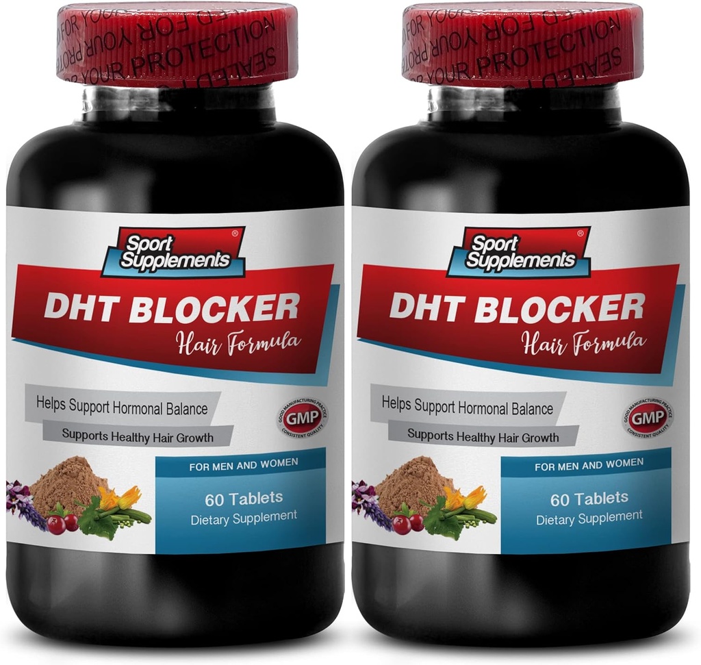 Hair Growth Hair Vitamins Χωρίς βιοτίνη - DHT Blocker Hair Formula - Υποστήριξη Υγιεινή ανάπτυξη των μαλλιών - αυτός wu wu για γκρι μαλλιά, συμπλήρωμα ισοφλαβόνες σόγιας, κάψουλες ρίζας kudzu, dht Blocker - 2B 120 Cap