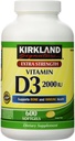 Kirkland Extra Strength Βιταμίνη D-3 2000 IU 600 Soft Gels