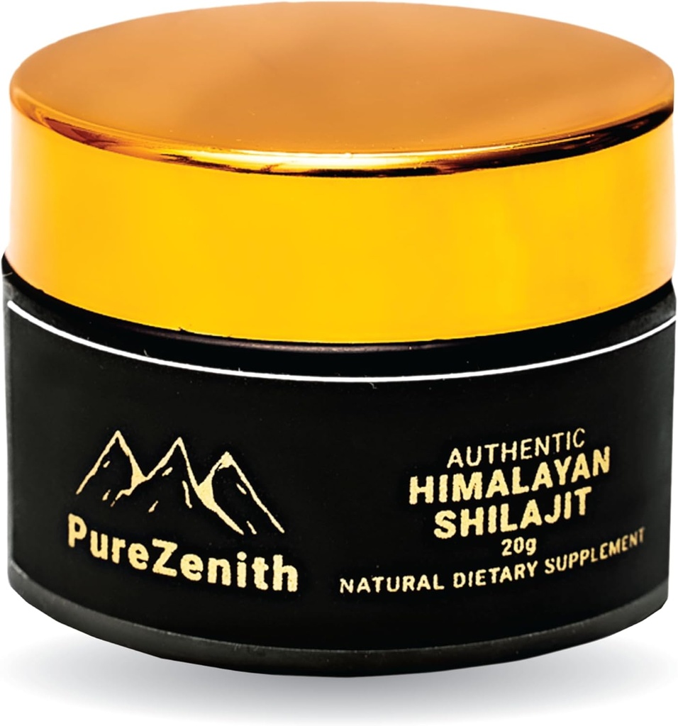 Resin Shilajit των Ιμαλαΐων, 85+ Trace Minerals & Fulvic Acid - Natural Energy & Immune Support Supplement, High Nutritional Potency for Men & Women, Lab Tested - 20 Grams