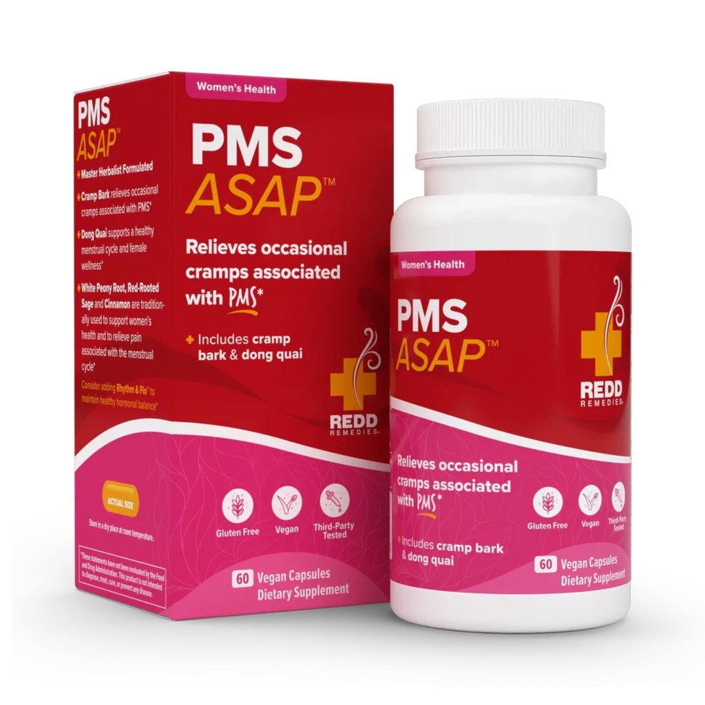 Redd Remedies, PMS ASAP, περιλαμβάνει Cramp Bark & Dong Quai, 60 κάψουλες Vegan