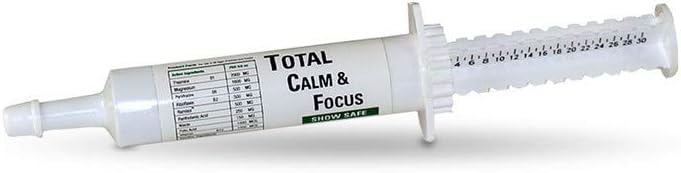 Ramard Total Calm and Focus for Horses Supplement - Μαγνήσιο & Calming Formula for Horse Show, Training, & Performance Mental Alertness Without Drowsness, Show Safe, Horses Perfect Prep 1oz Syringe