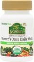 Natures Plus Source of Life Garden Certified Organic Women’s Once Daily Multivitamin - 30 Vegan Tablets - Pure, Natural Whole Food Ingredients - Energy Boost - Vegetarian, Gluten-Free - 30 Servings