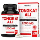 Tongkat Ali για τους άνδρες 1200mg (200 έως 1 εκχύλισμα) - 120 κάψουλες - Longjack συμπλήρωμα - Premium συμπλήρωμα Tonkat-Ali - Δύναμη υποστήριξης, κίνηση, αθλητική απόδοση & μυϊκή μάζα - Χωρίς γλουτένη & μη GMO
