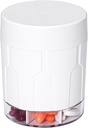 Betife Extra Large Supplement Organizer, Weekly Pill Organizer Bottle, Daily Pill Dispenser with 7 Large Compartments, Organizer to Hold 7 Day Vitamin Medication, 21 Labels and a Cleaning Brush (White)