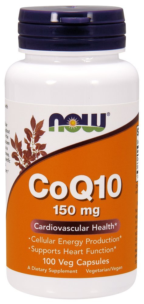 NOW Συμπληρώματα, CoQ10 150 mg, Φαρμακευτική Βαθμός, All-Trans Form που παράγεται με ζύμωση, 100 Veg Κάψουλες