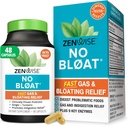 Zenwise Health No Bloat Digestive Enzymes for Gut Health, Gas & Bloating Relief - Multi Enzymes Digestion Supplement with Probiotics, Ginger, Turmeric Dandelion & Lactase - Άνδρες & Γυναίκες - 48 Count