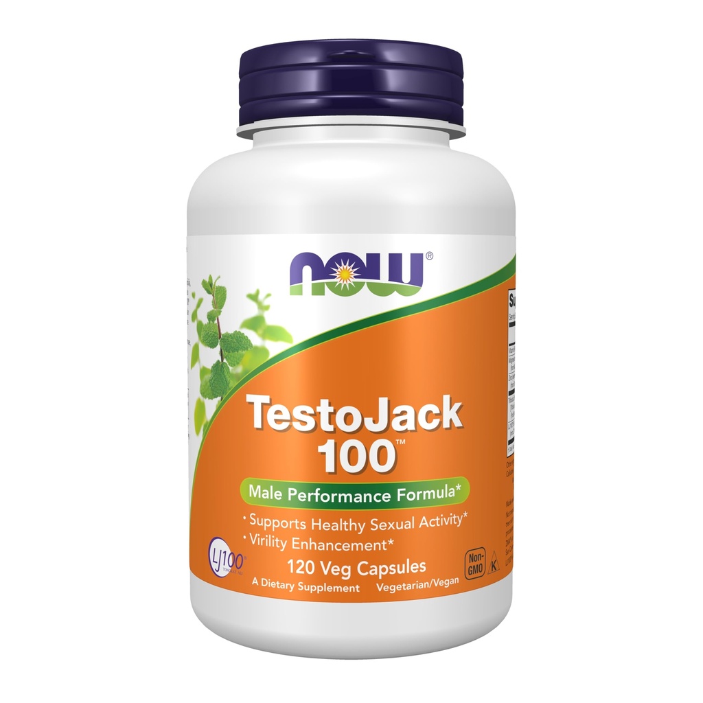 NOW Foods Supplements, TestoJack™ 100 with LJ100®, a potent standardized extract of Tongkat Ali (Eurycoma longifolia), Tribulus and ZMA®, 120 Veg Capsules
