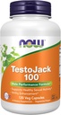 NOW Συμπληρώματα Τροφίμων, TestoJackTM 100 με LJ100®, ένα ισχυρό τυποποιημένο εκχύλισμα Tongkat Ali (Eurycoma longifolia), Tribulus και ZMA®, 120 κάψουλες Veg