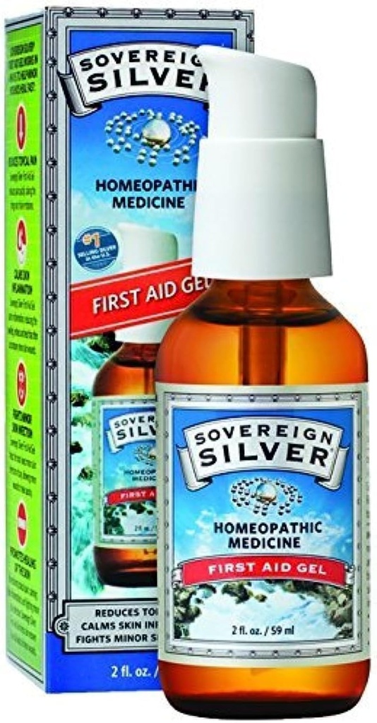 Sovereign Silver First Aid Gel - Ομοιοπαθητική Ιατρική, 2oz (59mL) - Να είστε προετοιμασμένοι για τα μικρά λάθη της ζωής (πακέτο των 2)