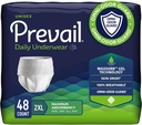 Prevail Daily Protective Underwear - Unisex Adult Incontinence Underwear - Disposable Adult Diaper for Men & Women - Maximum Absorbency - XX-Large - 12 Count (Pack of 4)