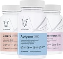 Vitruvin Sport Recovery (Apigenin 2 x 50mg, COQ10 200mg, Resveratrol 500mg) Vegan, μη ΓΤΟ, Χωρίς γλουτένη, χωρίς γλουτένη.