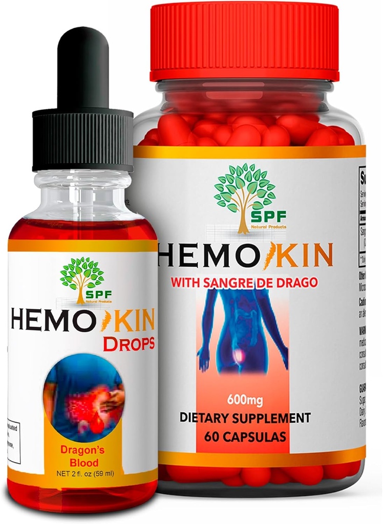HEMokIN κάψουλες & SPF HEMokIN σταγόνες με Sangre de Drago 