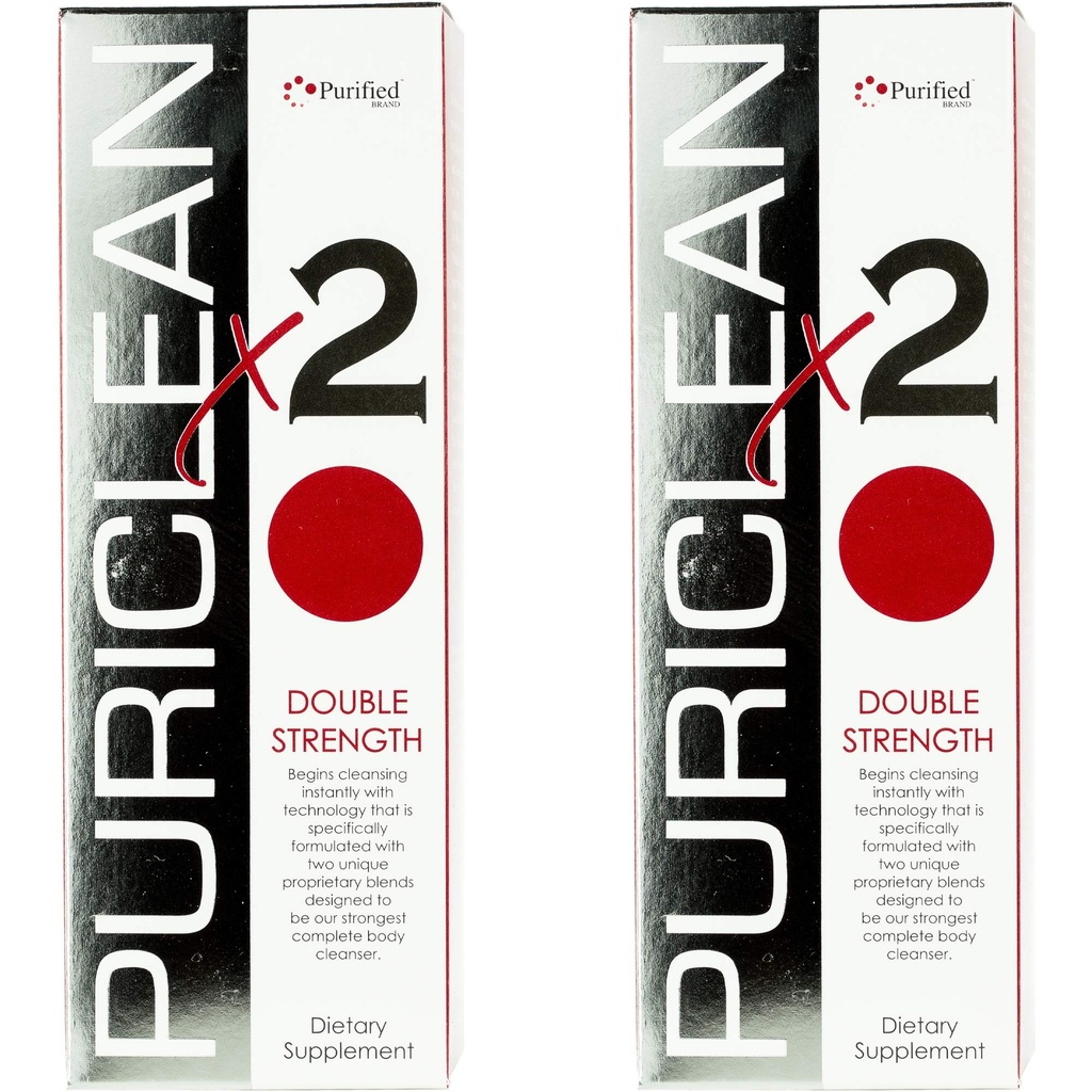 Wellgenix Puriclean x2 Detox Cleanse - Διπλή δύναμη βαθύ σύστημα καθαρισμού - που διαμορφώνεται με δύο μοναδικές ιδιοκτησίες για το πιο ισχυρό καθαριστή, Αφαιρέστε τοξίνες - 16 oz, 4 κάψουλες, 2 συσκευασίες