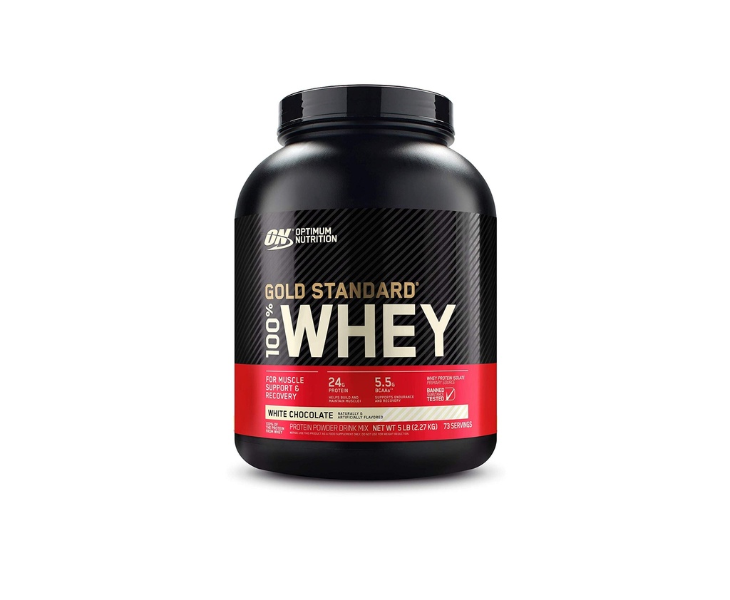 Βέλτιστη διατροφή Gold Πρότυπο 100% Whey Λευκή σοκολάτα -- 5 lbs