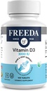 Freeda Vitamin D3-3000 IU - Pure High Potency Kosher Supplement Tablets - Υγεία των οστών και των μυών, Απορρόφηση ασβεστίου, Ανοσολογική Υποστήριξη για Άνδρες και Γυναίκες* - 100 Tiny Tablets