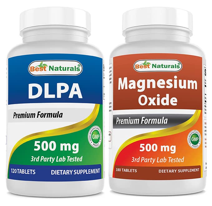 Best Naturals DLPA 500 mg & οξείδιο του μαγνησίου 500 mg